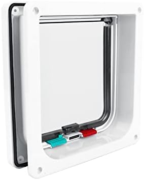 Smart Cat Flap Door, 4 Way Lockable Smart Cat Flap Door, Weatherproof Double Flap, Easy Install Cat and Small Dog Door