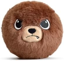 Squeaky Dog Toys for Aggressive Chewers,Squeaky Dog Balls Durable Plush Bouncy Puppy Ball Toys,Interactive Dog Toys for Small Medium Large Dogs,Bear, Rabbit, Lion, Tiger, Fox, Deer (Bear)