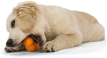 WEST PAW Zogoflex Tux Interactive Treat Dispensing Dog Chew Toy for Aggressive Chewers, 100% Guaranteed Tough, It Floats!, Made in USA, Small, Tangerine