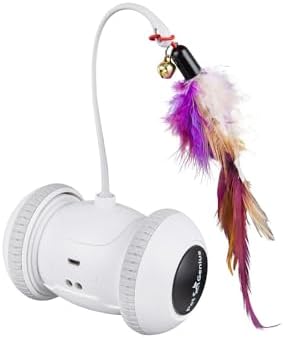 Vivitar Pet Genius Interactive Smart Cat Toy with Rechargeable Battery - White