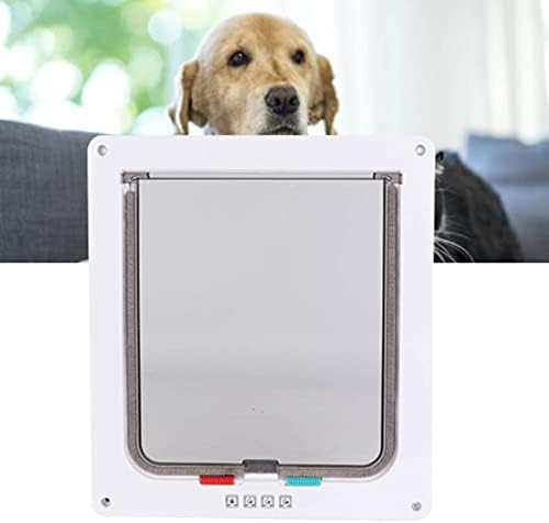 Yoidesu Pet Screen Door 9 x 8 inchs Screen Door Protector Lockable Magnetic SelfClosing Screen for Dogs and Cats up to 28 lb(White)
