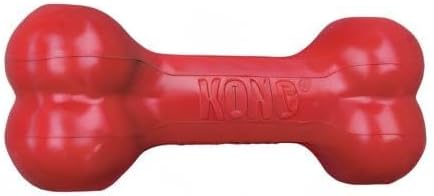 KONG Goodie Bone, Natural Rubber Treat-Dispensing Toy, Red, for Large Dogs | Classic KONG Durable Natural Rubber Bone with Goodie Grippers That Hold Treats & Support Mental Engagement