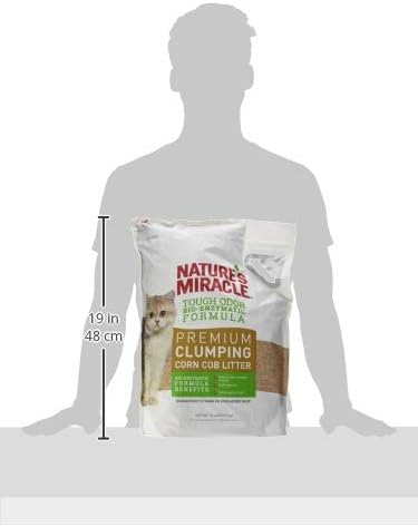 Nature’s Miracle Premium Clumping Corn Cob Litter, 10 Pounds, Made with Real Corn Cob for Fast-Clumping Litter for Multi-Cat Households (Pack of 2)