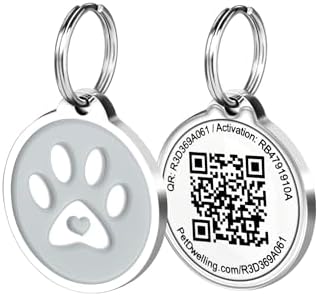 Pet Dwelling QR Code Pet ID Tag – Scan to Contact Owner Instantly, No App Needed, Smart Dog & Cat Tag with Free Personalized Online Pet Profile