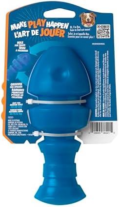Chuckit! Bones Glow Treat Fish Puzzle Dog Toy, Large, Blue Glow‑in‑the‑Dark, Salmon‑Scented Fish‑Bone Shaped Chew & Treat Puzzle Toy for Dogs 60–100 lb – Fetch Toy with Interior Stuffing – Pack of 1