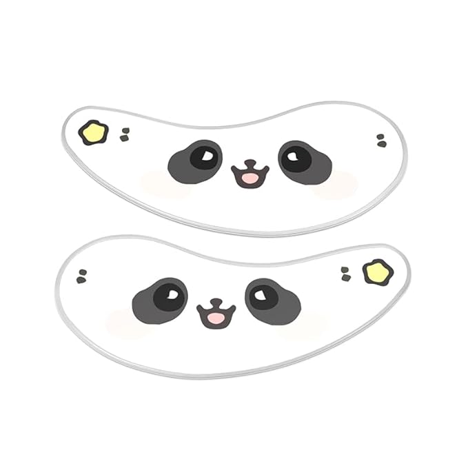 BlackWings Self Adhesive Silicone Under Eye Pads, Reusable Moisturizing Under Eye Patches for Lash Lift & Eyelash Extensions, Soft Lash Extension Tools Eye Gel Pads for Salon & Home Use(panda mix)