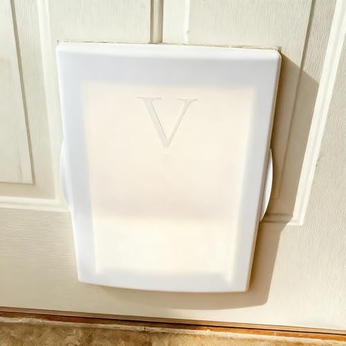 Snap-On Closing Panel for PetSafe Extreme Weather Dog Doors (Panel Model 700-1099 ONLY) – Medium Size 15" x 10.5" – White Pet Door Cover