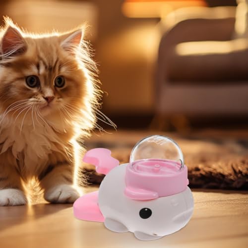 Healifty Dog Treat Dispenser and Rotating Food Dispensing Whale Shaped with Button Press Interactive Fun Slow Feeder Puzzle Portable and Convenient for Dogs for Training at Home