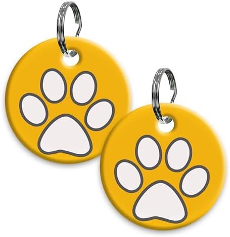 tag8 Smart Pet ID Tag – Anti-Loss NFC & QR Code Tag, Silent Silicone Dog & Cat ID Collar Tag, Digital Pet Profile & Easy Owner Contact - Yellow