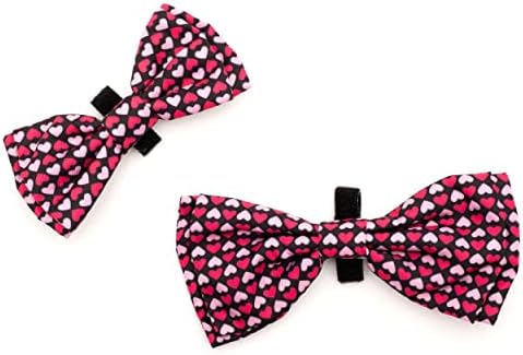 THE WORTHY DOG Spring Patterns Pet Bow Ties for Dogs & Cats, Heartthrob