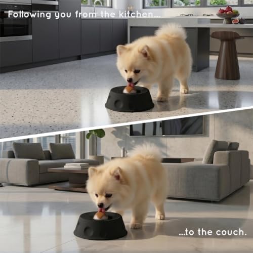 Lick and Roll Bowl for Dogs - Slow Feeder with Rolling Ball, Anxiety Relief