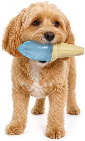 Pet Life 'Lick and Gnaw' Ice Cream Summer Cooling Cat and Dog Toy - Rubber Dog Toy that is Also a Pet Teether Toy - Simply Fill with Water and Freeze