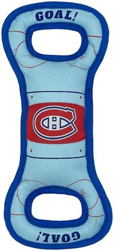 Pets First NHL Montreal Canadiens Ice Hockey Rink PET Toy with Inner Squeaker. A Tough Toy for Dogs & Cats with Exciting Hockey Graphics, Gorgeous Team Logo & Double Stitch Trims