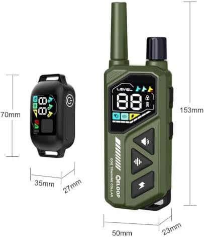 Dog Shock Collar with Remote Control, 3300 ft for 2 Dog Training Collar with Beep, Vibration and 99 Static Levels, IPX7 Waterproof E Collar for Small, Medium and Large Dogs