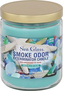 Smoke Odor Exterminator 13 oz jar Candle, Sea Glass