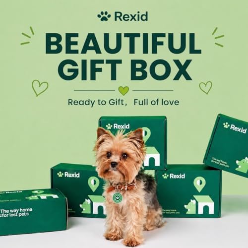RexID Mini Round Smart Dog Tag – QR Code ID Tag with Online Profile & Owner Contact – Anyone Anywhere Scan Instantly to Reunite – 0.8'' Lightweight & Noise-Free for Puppy&Cat