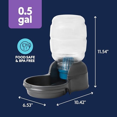 Petmate Replendish Waterer and Feeder Set, 0.5 Gallon Water, 2lbs Food