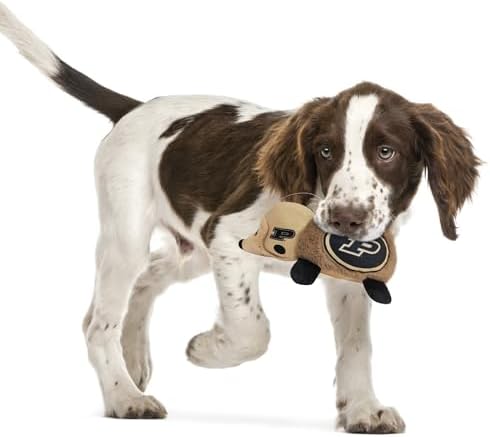 NCAA Purdue Boilermakers Plush Hedgehog Toy for Dogs & Cats, Cool Soft Pet Toy for Fun and Interactive Play, Dog Chew Toy with Squeaker, Licensed Hot Pet Toy