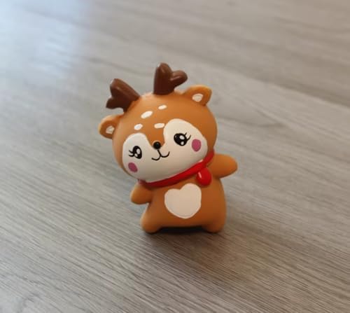 2 Pieces Latex Dog Squeaky Toys, Cute Animal Design Interactive Pet Toys (Bee&Deer)