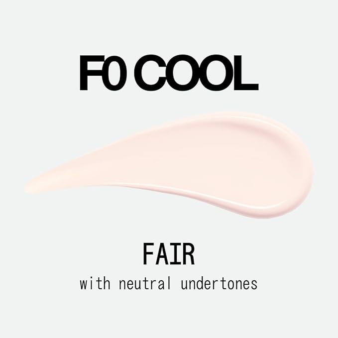 about-face THE PERFORMER Skin-Focused Foundation F0Cool – Medium Coverage, Long-Wear, Breathable & Buildable Base – Clean, Vegan, Hydrating Formula with Blue Agave & Chlorella – 1.08oz