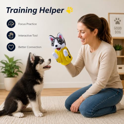 Dog Boxing Hand Puppet Squeaky Chew Toy, Interactive Pet Play Gift