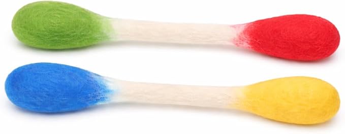 Glaciart One XXL Swabs Cat Toys with Catnip - 2 Pk | Durable for Chew, Cute Cat Toys Interactive Kitty for Boredom, Exercise, & Play | Filled w/Organic Catnip for Anxiety & as Digestive Aid