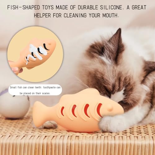 3 Pcs Silicone Cat Toy,Rubber Cat Toys for Indoor Cats,Treat Dispenser,Could Be Filled with Catnip Or Cat Food,Interactive Toys for Kittens and Adult Cats(Beige/Green/Blue)