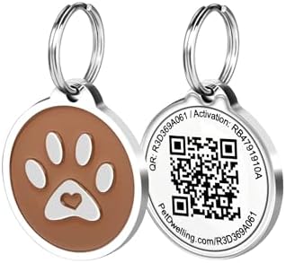 Pet Dwelling QR Code Pet ID Tag – Scan to Contact Owner Instantly, No App Needed, Smart Dog & Cat Tag with Free Personalized Online Pet Profile