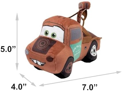 Buckle-Down Disney Dog Toy, Pixar Cars Sir Tow Mater KG Tow Truck Replica, Plush