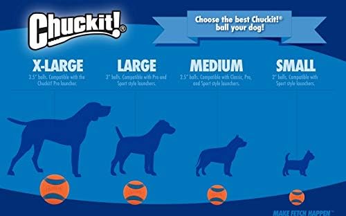 Chuckit! Glow in the Dark Bouncy Balls - Ball for Dogs, Chuckit Dog Toy, Max Glow Balls - Small, 2 Inch, Pack of 1