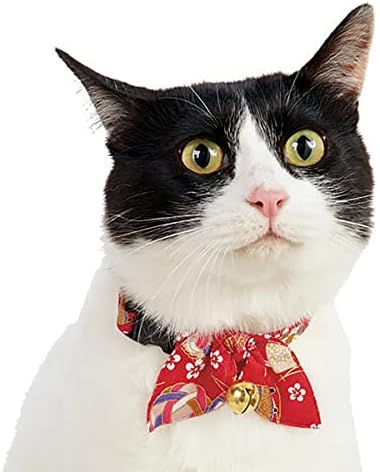 Necoichi Kimono Ribbon Cat Collar (Red)