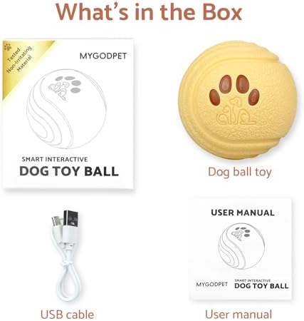 [2026 Latest Smart Dog Balls, Interactive Dog Toys, 4 Movement Modes, Durable TPU Material, Motion Activated Automatic Moving Rolling Ball for Small/Medium/Large Dogs