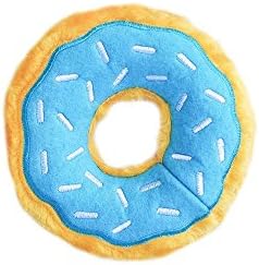 ZippyPaws - Mini Donutz No Stuffing Squeaky Plush Dog Toy - Blueberry