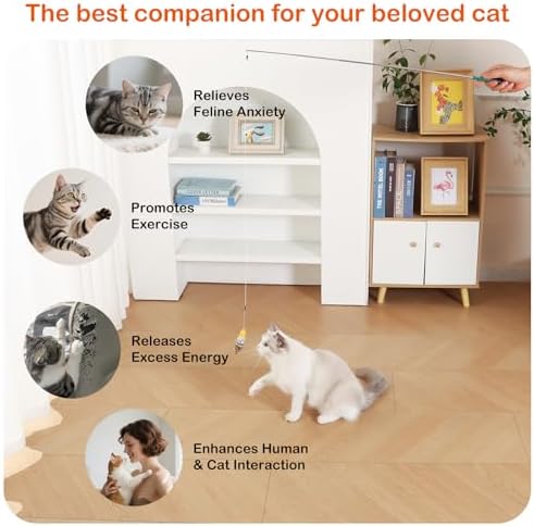 FlutterFlick Refill Pack – Phasianus, Gallus, Butterfly & Chloris Sinica Attachments for Interactive Cat Wand Toys