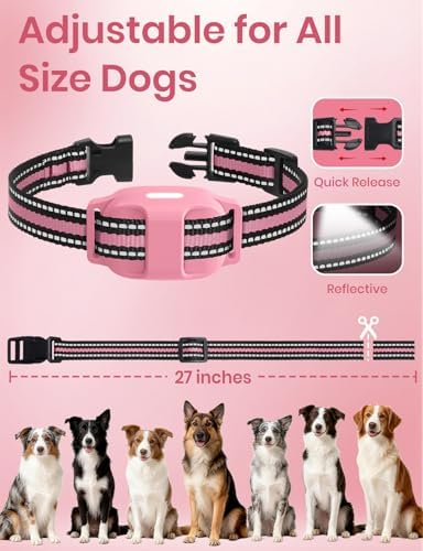 No Shock Dog Training Collar - No Prongs (Pink)