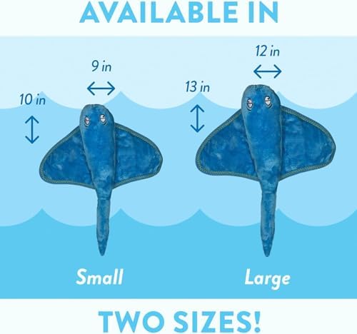 Spunky Pup Clean Earth Plush Stingray | Made from 100% Recycled Water Bottles | Small