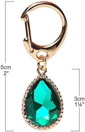 Blueberry Pet Iconic Accessory Set of Floral Collar Slide Hair Clip and Pedant for Dogs & Cats, Flower Decor and Green Waterdrop Pendant