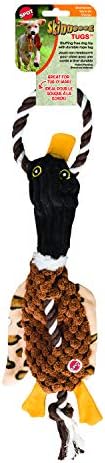 SPOT Skinneeez Duck Tug Dog Toy – 23in Stuffing Free Rope Handle Tug & Squeak Toy, Durable Multi-Texture for Moderate Chewers, Medium & Large Dogs, Assorted Style (1 Piece)
