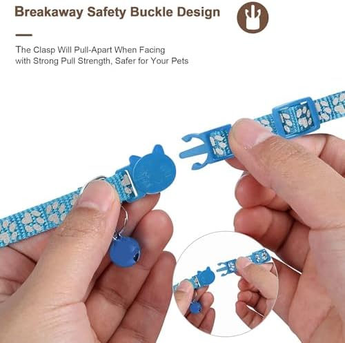 GPS Tracker for Cats, Mini GPS Pet Tracker with Collar, IPX8 Waterproof Cat Trackers Collar,No Monthly Fee,Work with Apple Find My(iOS Only),Smart Trackers for Pets-Blue-4