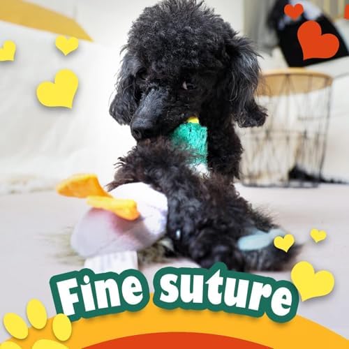 ALL FOR PAWS Duck Squeaky Doy Toy, Duck Dog Toy for Medium Large Breed, Puppy Fetch Toy with Squeaker, Plush Chew Dog Toy, 18 x 9.1 x 3.9 inches, Classic - Mallard L