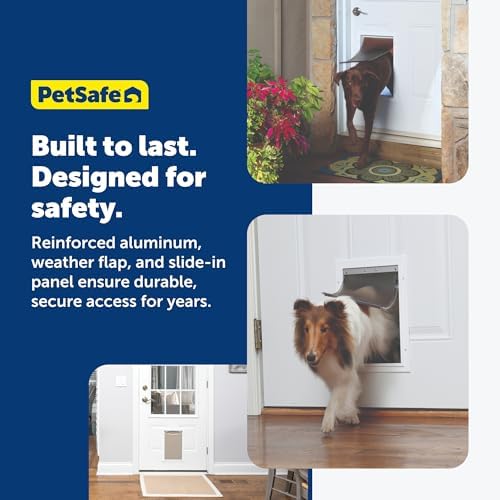 PetSafe Freedom Aluminum Pet Door Medium, White