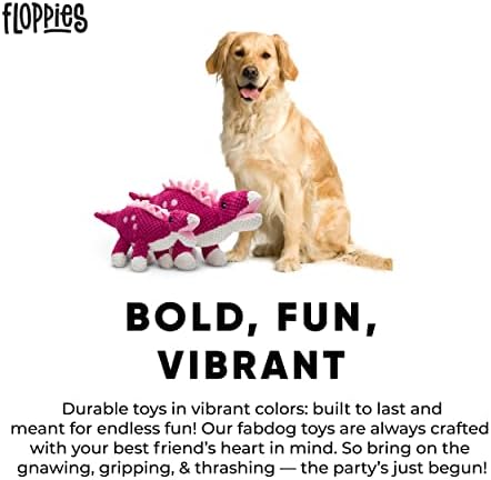 fabdog Floppies Plush Dog Toy - Cute & Durable Squeaky Dog Toys - Best Squeak Toy for Puppies and All Breeds | Ideal Pet Gift| Small Stegosaurus