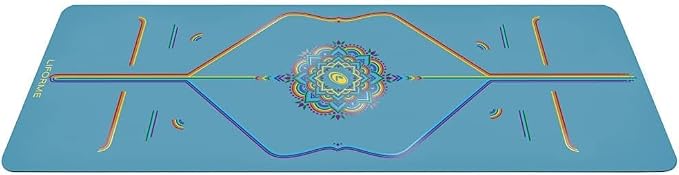 Liforme Printed Yoga Mat Collection - Free Yoga Bag Included - Patented Alignment System, Warrior-like Grip, Non-Slip, Eco-friendly, Sweat-resistant, Long, Wide and Thick for Comfort