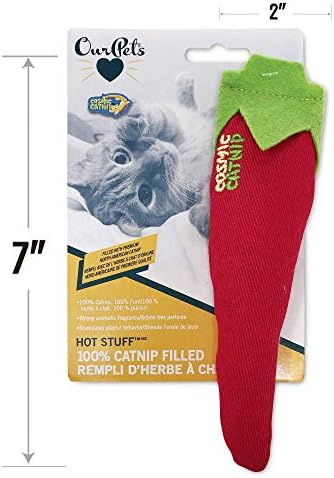 Cosmic OurPets Hot Stuff Interactive Catnip Toy, Chili