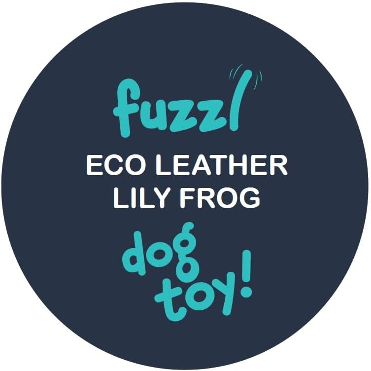 Fuzzl Eco Leather Lily Frog Natural and Tough Dog Toys - Dog Toy for Dogs and Puppy