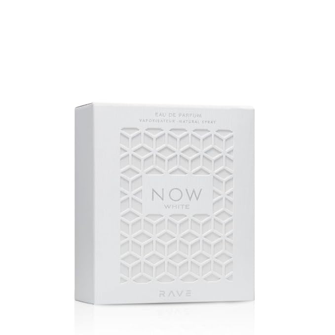 Lattafa Rave Now White Eau de Parfum Spray for Unisex, 3.4 Ounce
