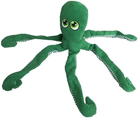 Petlou 28 Inch Octopus Durable Dog Chew Toys withk Squeaky Rope for Teeth Cleaning and Training,