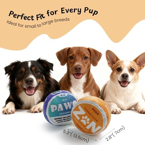 Nocciola PAWO Funny Cool Dog Toy with Squeaker & Crinkle, Hilarious Blue Soft Squeaky Plush Stuffed Cute Puppy Accessories for Small Medium Large Breed, Party Birthday