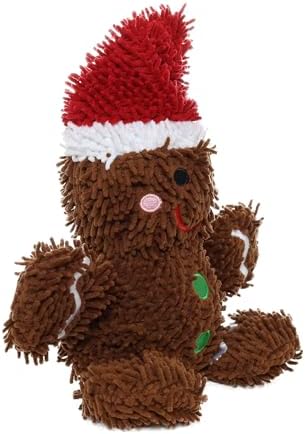 MIGHTY® 2 Pack Microfiber Medium Ball: Gingerbread Man Plush Dog Toy