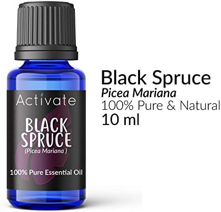 Black Spruce Essential Oil (Picea Mariana), 100% Pure Premium Grade, Steam Distilled Essential Oil for Diffusers, Aromatherapy, Massage, DIY Soap, Candle Making, Home Fragrance & Craft Projects, 10 mL